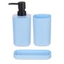 Set da Bagno Azzurro Nero polipropilene (12 Unità)