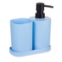 Set da Bagno Azzurro Nero polipropilene (12 Unità)