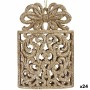 Decorazione Natalizia Pacco Regalo champagne Plastica Porporina 7,5 x 11,5 x 4 cm (24 Unità)