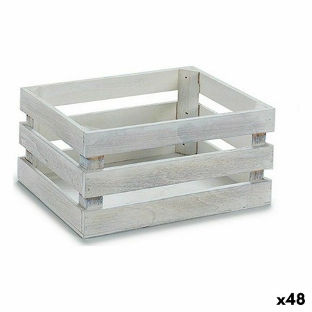 Scatola Decorativa Bianco Legno di pioppo 22 x 9 x 13 cm (48 Unità)