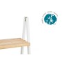 Scaffale da Bagno Bianco Naturale Bambù Legno di pino 40,3 x 81,5 x 30 cm