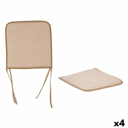 Cuscino per sedie Beige 38 x 2,5 x 38 cm (4 Unità)