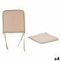 Cuscino per sedie Beige 38 x 2,5 x 38 cm (4 Unità)