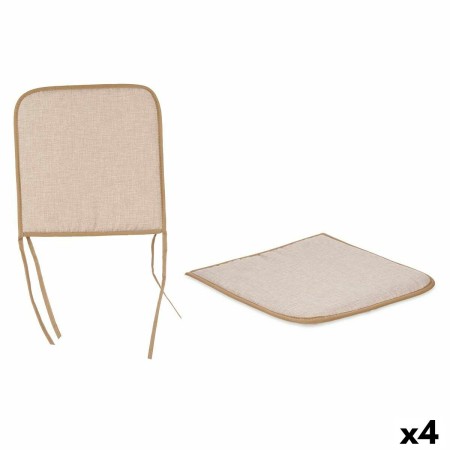 Cuscino per sedie Beige 38 x 2,5 x 38 cm (4 Unità)