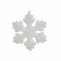 Set di Addobbi di Natale Fiocchi di neve Bianco 7,5 x 7,5 x 1,5 cm (24 Unità)