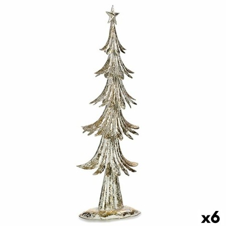 Statua Decorativa Albero di Natale Bianco Metallo 12 x 50 x 18 cm (6 Unità)