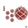 Set di palline di Natale Bianco Ø 8 cm Rosso PVC (12 Unità)