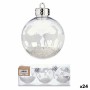 Set di palline di Natale Ø 8 cm Bianco Dorato (24 Unità)