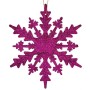 Decorazione Natalizia Fiocchi di neve Fucsia Plastica Porporina 15 x 15 x 0,2 cm (24 Unità)