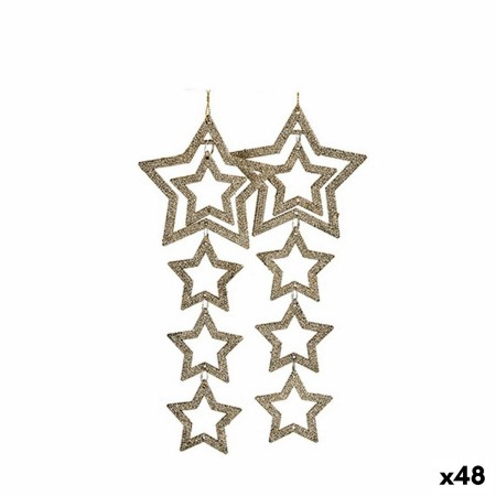 Set di Addobbi di Natale Stelle champagne 19 x 0,2 x 23 cm (48 Unità)