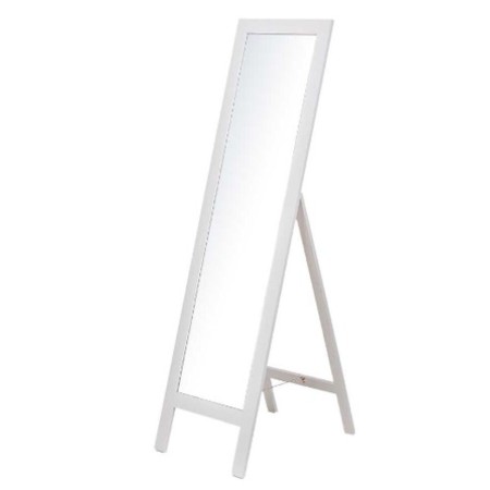 Specchio da terra Legno Bianco Vetro 40 x 145 x 40 cm