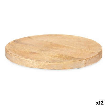 Centrotavola Rotondo Marrone Legno di mango 30 x 2 x 30 cm (12 Unità)