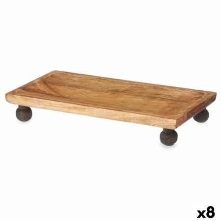 Centrotavola Rettangolare Marrone Legno di mango 40 x 6,5 x 20 cm (8 Unità)