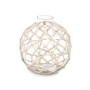 Sfera Decorativa Bianco Trasparente Vetro Corda 18 x 20 cm (6 Unità)