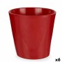 Vaso Cuore Rosso Argilla 16,7 x 15,5 x 16,7 cm (6 Unità)