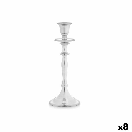 Candelabro Argentato Alluminio 4,5 x 23 x 8 cm (8 Unità)