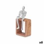 Statua Decorativa Sassofono Argentato Legno Metallo 13 x 27 x 13 cm