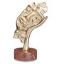 Statua Decorativa Viso Dorato Legno Metallo 16,5 x 26,5 x 11 cm