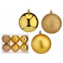 Set di palline di Natale Dorato PVC Ø 8 cm (24 Unità)