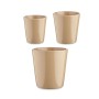 Set di Vasi Ø 14 cm Ø 22 cm Ø 17 cm Cónica 3 Pezzi Beige