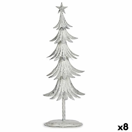 Albero di Natale Bianco Metallo 17,5 x 50 x 11 cm (8 Unità)