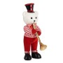 Statua Decorativa Orso Tromba Bianco Nero Rosso polistirene 15 x 46 x 25 cm (2 Unità)