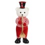 Statua Decorativa Orso Tromba Bianco Nero Rosso polistirene 15 x 46 x 25 cm (2 Unità)