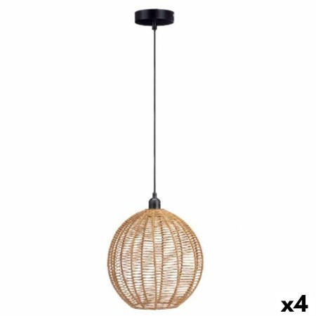 Lampadario Corda Marrone Nero 60 W 220 -240 V 28 x 35 x 28 cm (4 Unità)