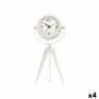 Orologio da Tavolo Tripode Bianco Metallo 12 x 30 x 12 cm (4 Unità)