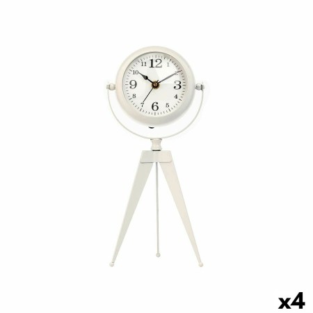 Orologio da Tavolo Tripode Bianco Metallo 12 x 30 x 12 cm (4 Unità)