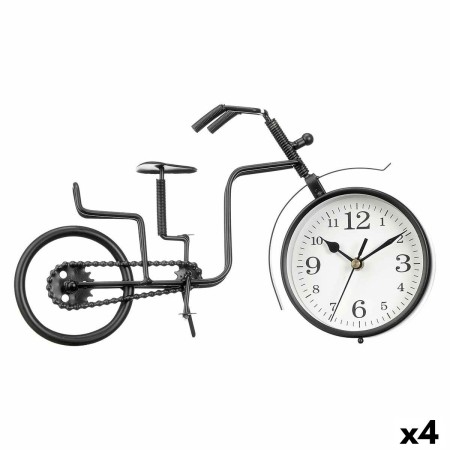 Orologio da Tavolo Bicicletta Nero Metallo 33 x 21 x 4 cm (4 Unità)