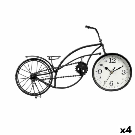 Orologio da Tavolo Bicicletta Nero Metallo 42 x 24 x 10 cm (4 Unità)