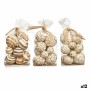 Set di palline decorative Bianco Marrone (12 Unità)