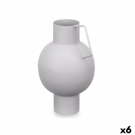 Vaso Sfera Grigio Acciaio 15 x 23 x 13 cm (6 Unità)