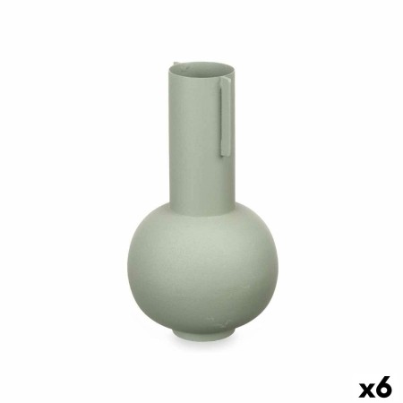 Vaso Verde Acciaio 14 x 28 x 14 cm (6 Unità)