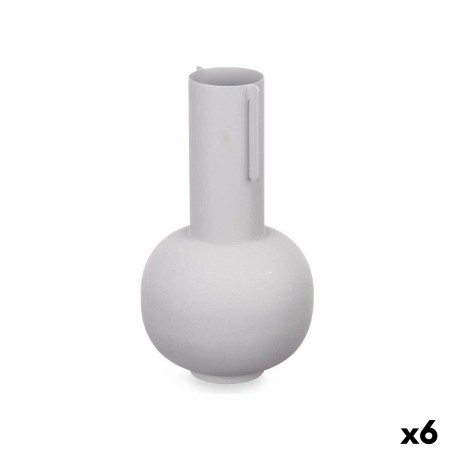 Vaso Grigio Acciaio 14 x 28 x 14 cm (6 Unità)