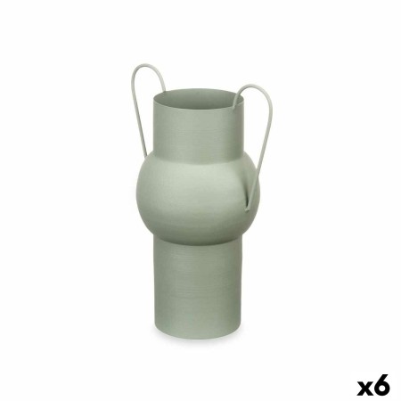 Vaso Verde Acciaio 22 x 32 x 14 cm (6 Unità)