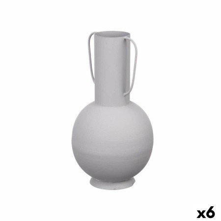 Vaso Con manici Grigio Acciaio 17 x 33,5 x 17 cm (6 Unità)