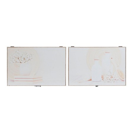 Armadietto portachiavi DKD Home Decor Beige Legno MDF (2 pcs) (46 x 6 x 32 cm)