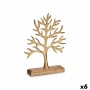 Statua Decorativa Albero Dorato Metallo 22 x 29,5 x 5 cm (6 Unità)