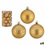 Set di palline di Natale Dorato PVC Ø 6 cm (4 Unità)