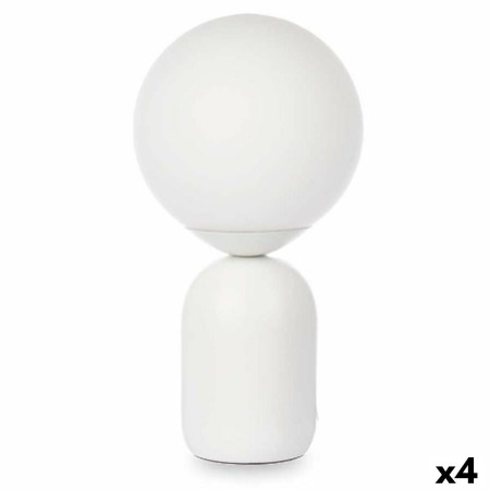 Lampada da tavolo Sfera 40 W Bianco Ceramica 15 x 28,5 x 15 cm (4 Unità)