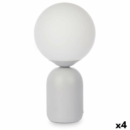 Lampada da tavolo Sfera 40 W Bianco Grigio Ceramica 15 x 28,5 x 15 cm (4 Unità)