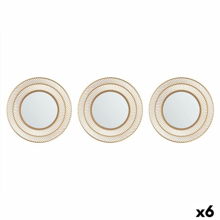 Set di Specchi Rotondo Dorato polipropilene 78 x 26 x 2,5 cm (6 Unità)