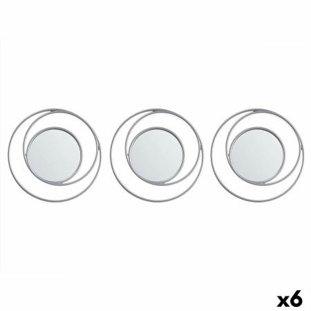 Set di Specchi Rotondo Astratto Argentato polipropilene 78 x 26 x 2,5 cm (6 Unità)