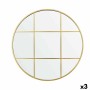 Specchio da parete Finestra Dorato polistirene 80 x 80 x 3 cm (3 Unità)