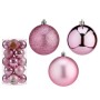 Set di palline di Natale Rosa Plastica Ø 8 cm (6 Unità)