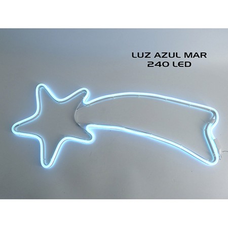 Stella di Natale Berhome Deco Azzurro Luce LED 67 x 27 cm