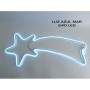 Stella di Natale Berhome Deco Azzurro Luce LED 67 x 27 cm