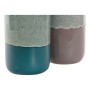 Vaso DKD Home Decor Porcellana Azzurro Verde (2 Unità) (12 x 12 x 35 cm)